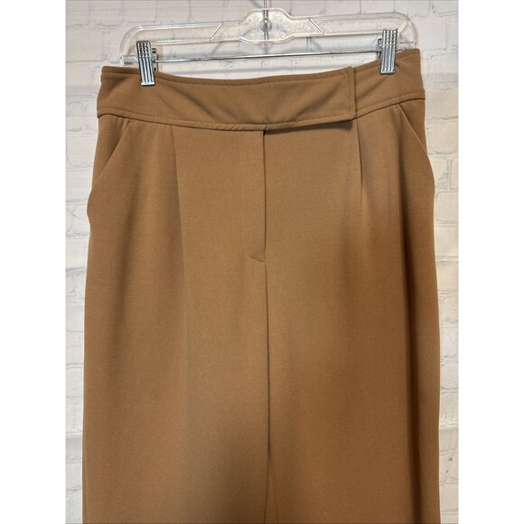 Tahari Wide Leg Pleated Pants Rusty Brown - Picture 2 of 8